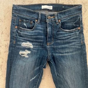 Loft skinny ripped jeans, size 25